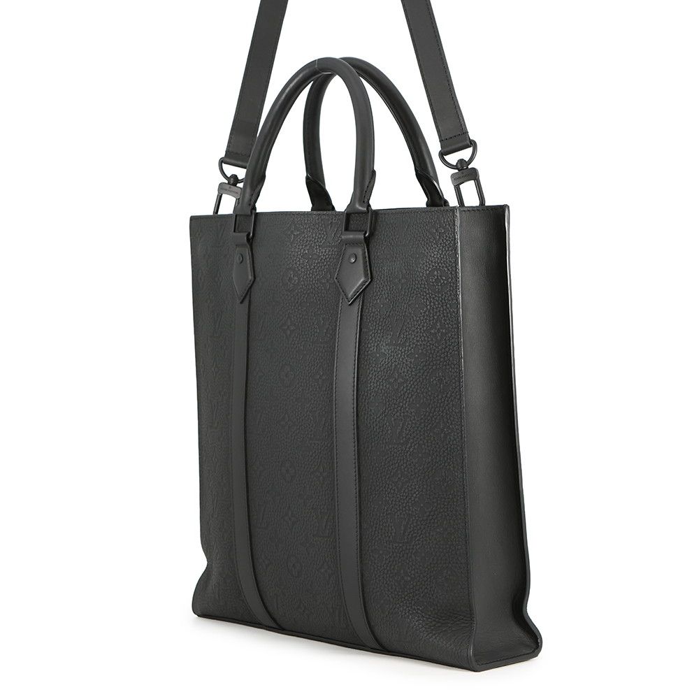 ルイヴィトン トートバッグ モノグラム トリヨン サックプラ M 21866 LOUIS VUITTON 2 way ショルダーバッグ 黒 ブラック