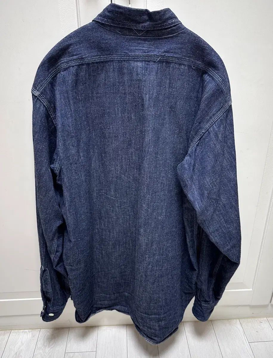 み ケネスフィールド シガーシャツ 6 oz denim Indigo L
