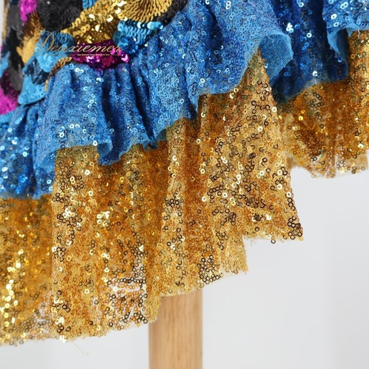 ベリーダンス フォークロア 衣装 ミラーヤドレス ゴールド系