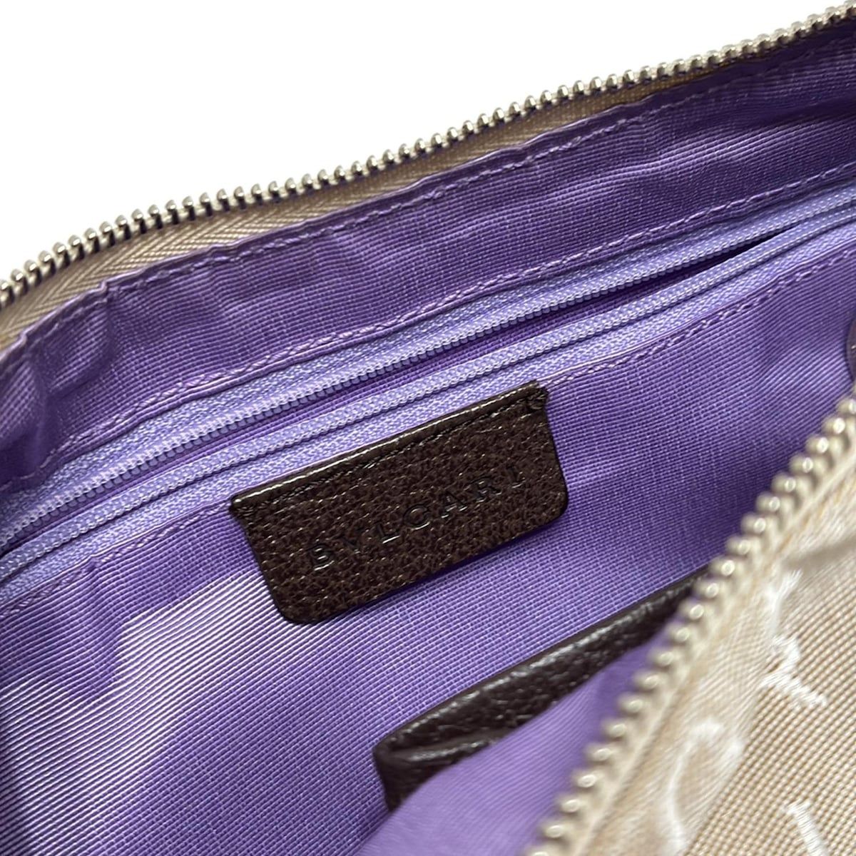 BVLGARI(ブルガリ) ショルダーバッグ美品 ロゴマニア ベージュ 