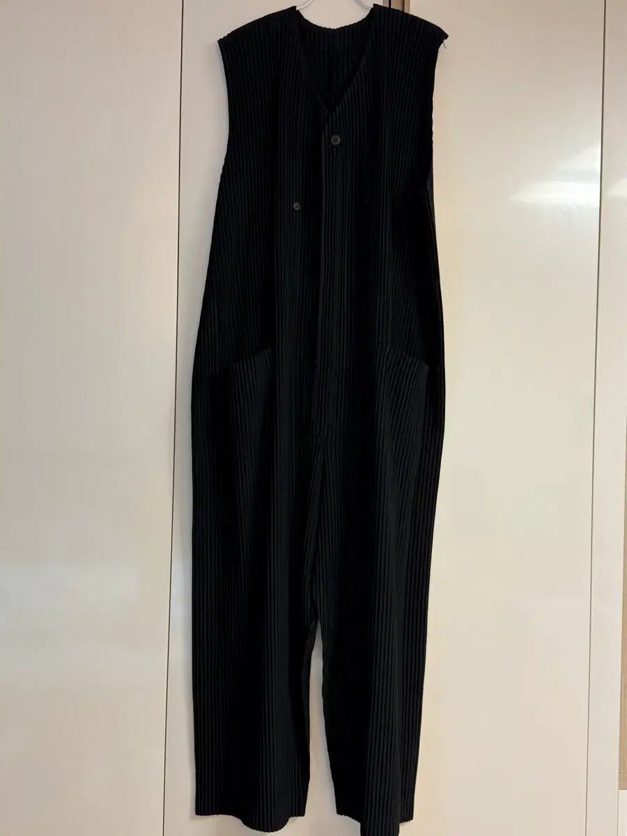 オムプリッセ プリーツ ブラック オールインワン オーバーオール