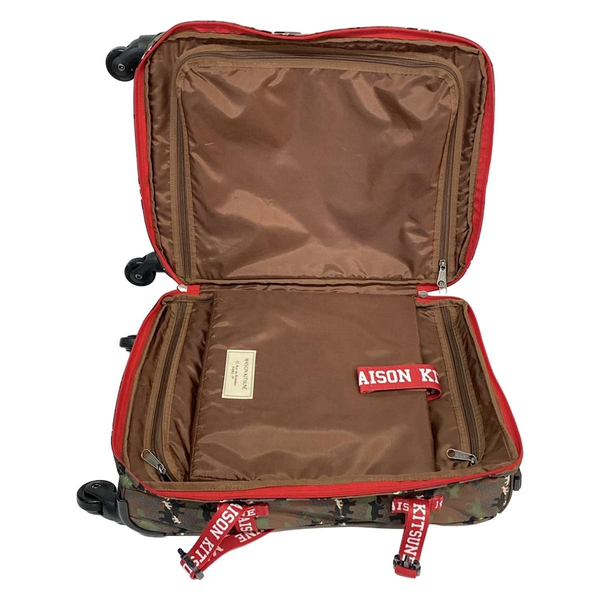 MAISON KITSUNE(メゾンキツネ) キャリーバッグ - ダークグリーン