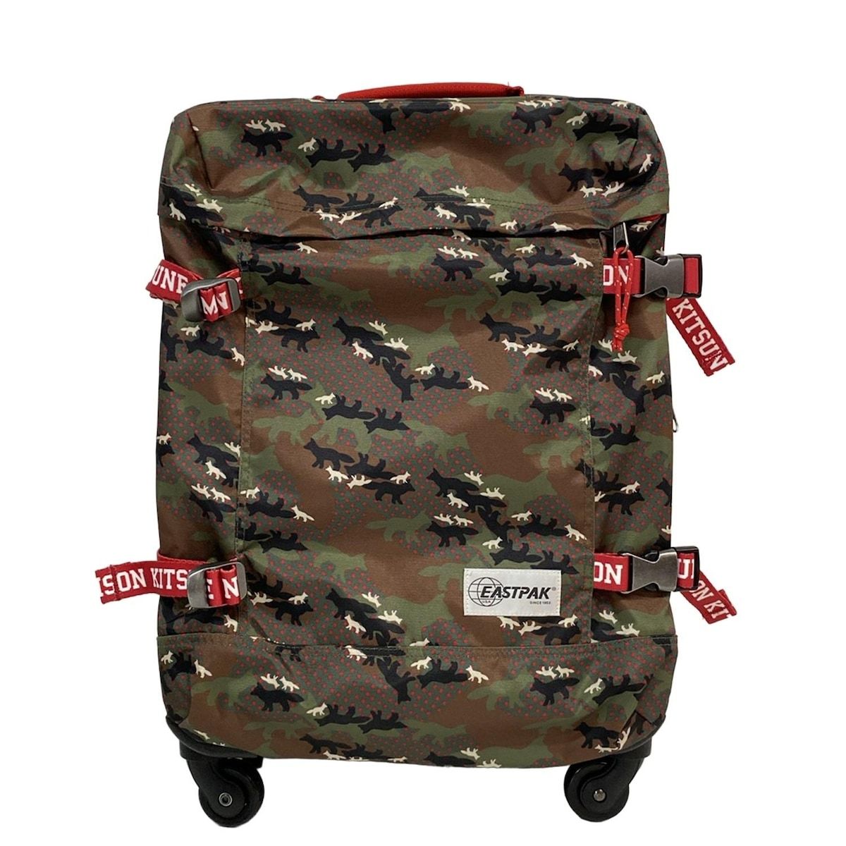 MAISON KITSUNE EASTPAK迷彩柄 キャリーカート MAISON KITSUNE(メゾンキツネ) キャリーバッグ - ダークグリーン