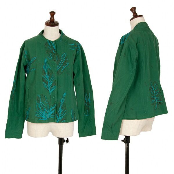 イッセイミヤケ ハートISSEY MIYAKE HaaT 染めボタニカル総柄刺繍