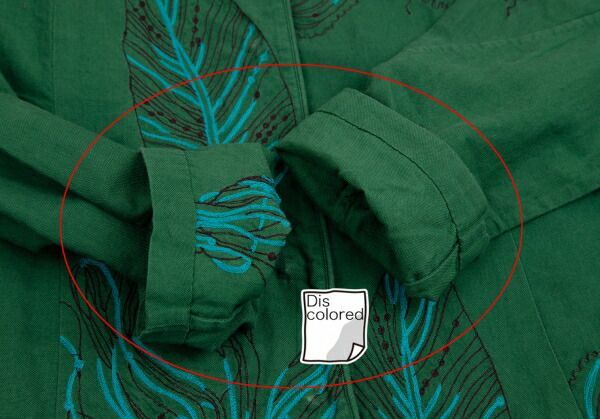 イッセイミヤケ ハートISSEY MIYAKE HaaT 染めボタニカル総柄刺繍