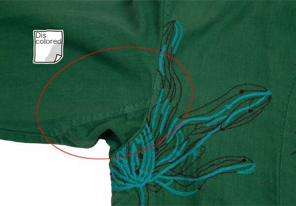 イッセイミヤケ ハートISSEY MIYAKE HaaT 染めボタニカル総柄刺繍