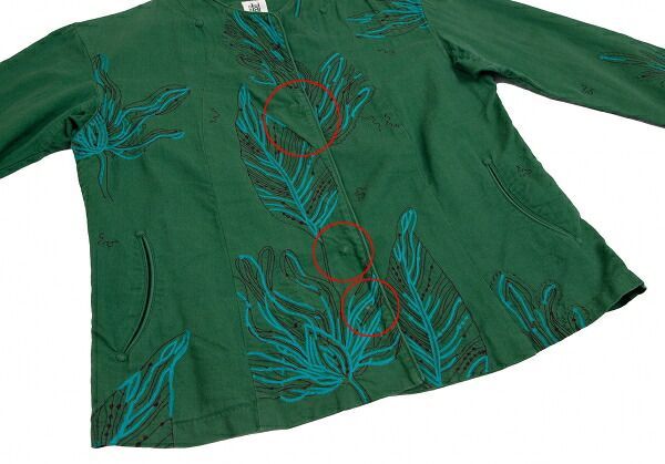 イッセイミヤケ ハートISSEY MIYAKE HaaT 染めボタニカル総柄刺繍