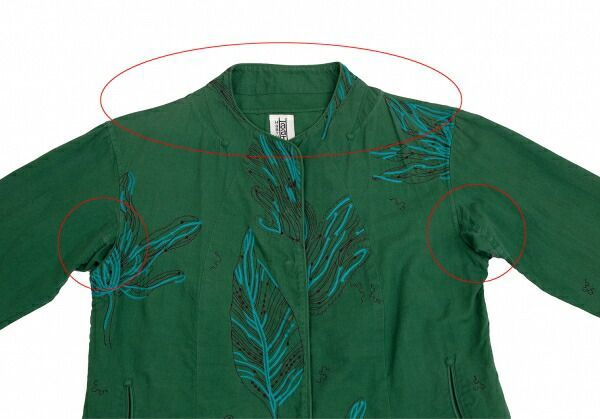 イッセイミヤケ ハートISSEY MIYAKE HaaT 染めボタニカル総柄刺繍