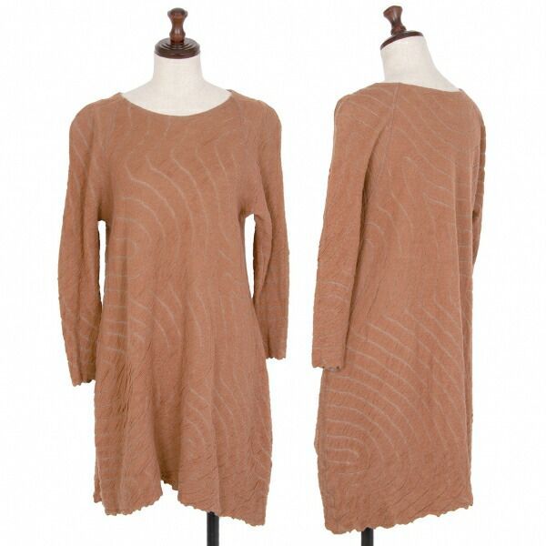 sayo　　ヨーガンレール　2022 クルクル柄のチュニック　美品 ヨーガンレールJURGEN LEHL ウールコットン波柄織りチュニック