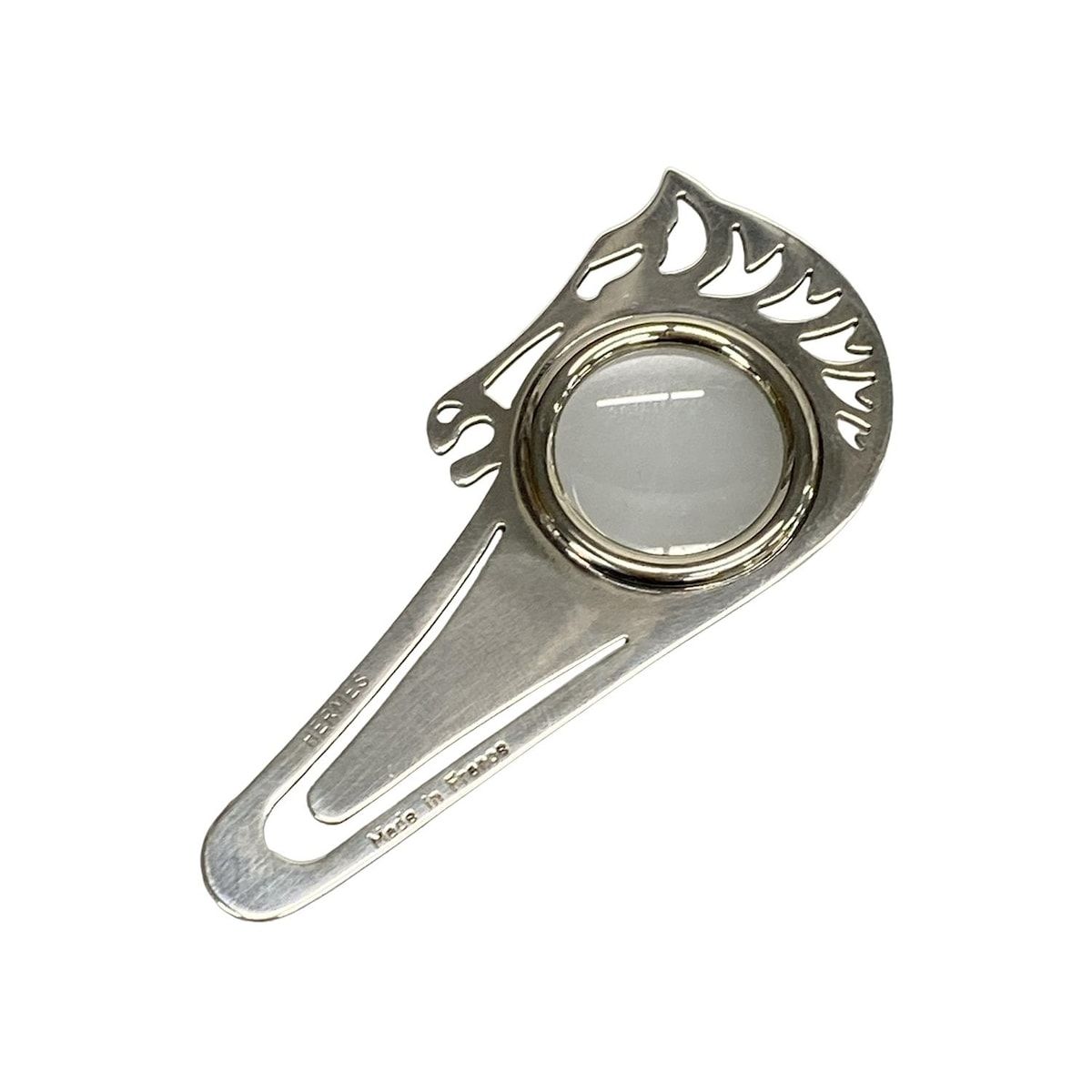 HERMES エルメス 小物 シュバル シルバー ブックマーカー 馬