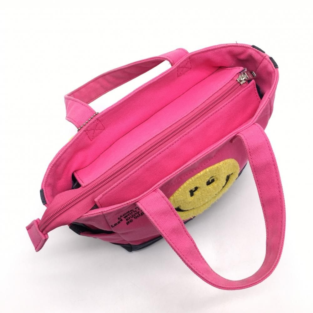 パーリーゲイツ カートバッグ ピンク×ネイビー パイル地ニコちゃん