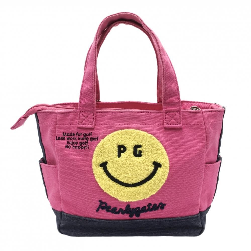 パーリーゲイツ カートバッグ ピンク×ネイビー パイル地ニコちゃん