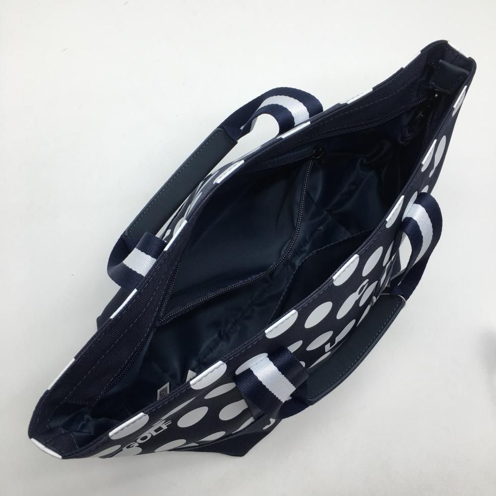 新品】パーリーゲイツ カートバッグ ネイビー×白 ドット ゴルフ PEARLY