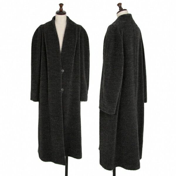 アニオナAGNONA アルパカシャギーコート チャコールS位 - メルカリ