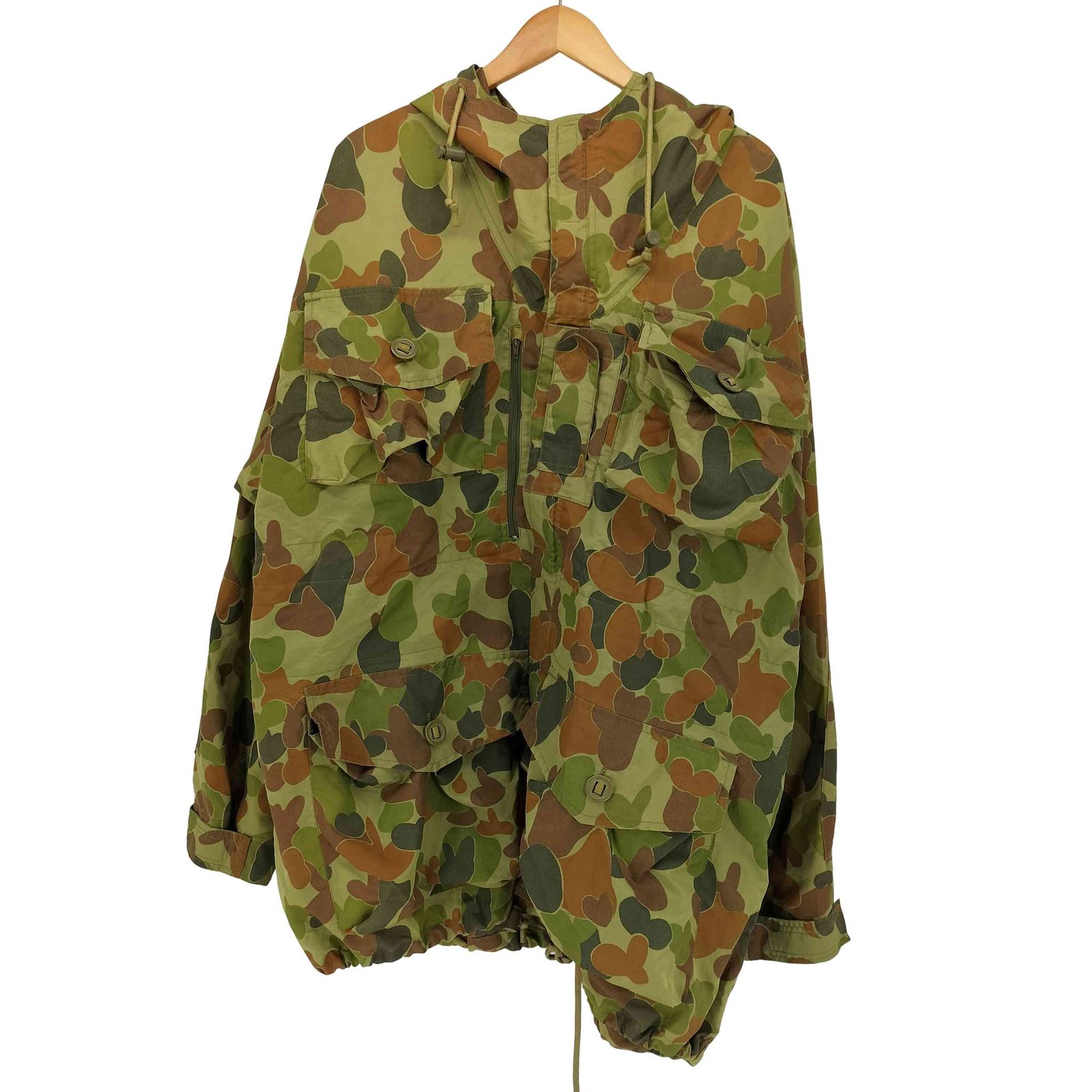 USED古着(ユーズドフルギ) PLATATAC ダックハンターカモ WINDPROOF SMOCK ウインドプルーフ スモック メンズ import：XL 【中古】【ブランド古着バズストア】 ユーズドフルギ USED古着 PLATATAC ダックハンターカモ WINDPROOF