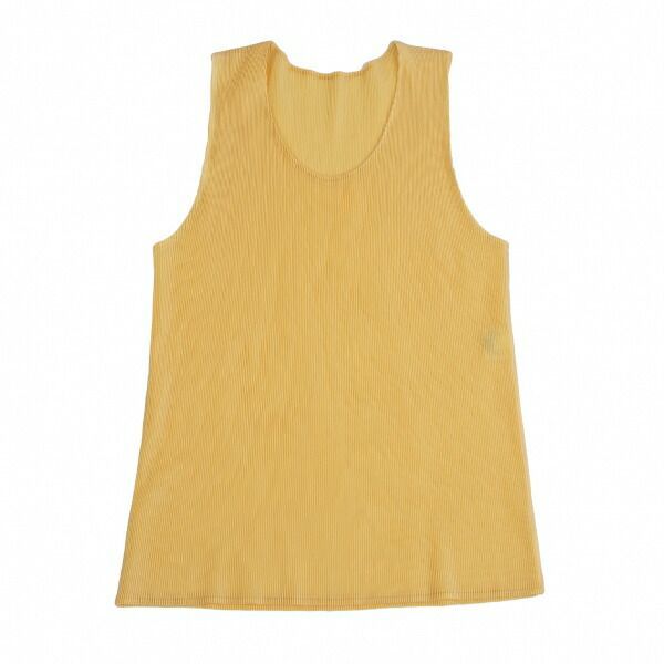 プリーツプリーズPLEATS PLEASE ミストプリーツタンクトップ 黄3