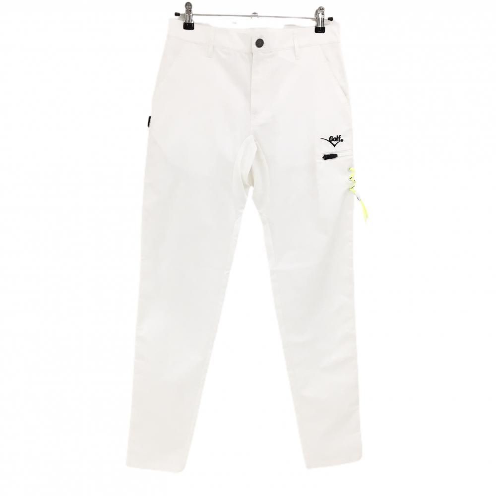 超 ラッセルノ パンツ 白 サイドレースアップ メンズ 4 M ゴルフウェア RUSSELUNO