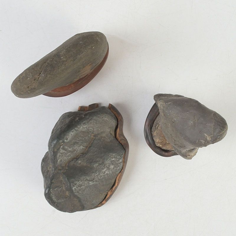 鑑賞石 天然石 置物 台付 3点まとめて V S463 - メルカリ