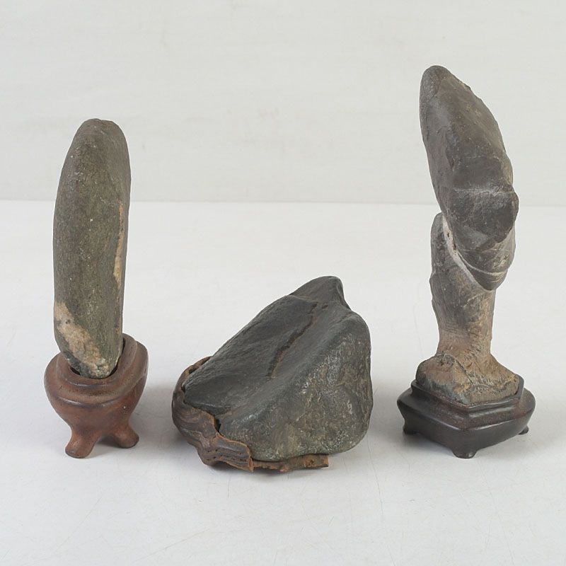 鑑賞石　天然石　置物　台付　3点まとめて　V　5509 鑑賞石 天然石 置物 台付 3点まとめて V S463 - メルカリ