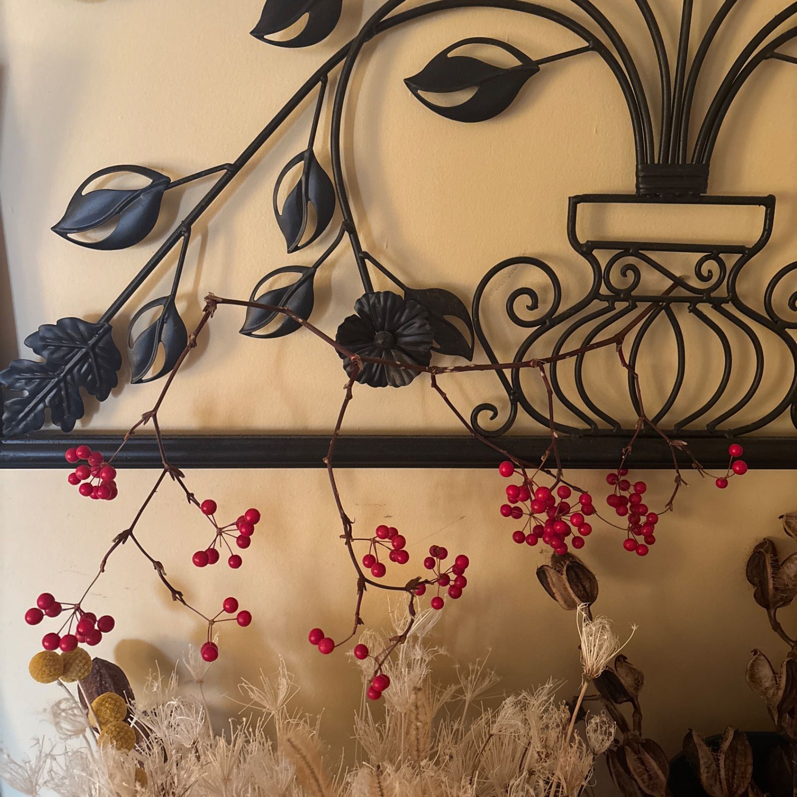 サンキライ(サルトリイバラ) 実付きが可愛い枝 約30cm ボタニカル