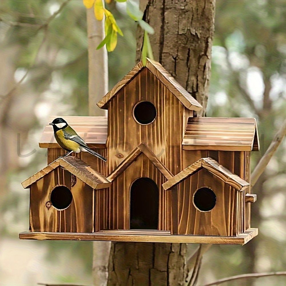 小鳥用木製ハチドリの巣ガーデンオーナメント 小型鳥に適した屋外