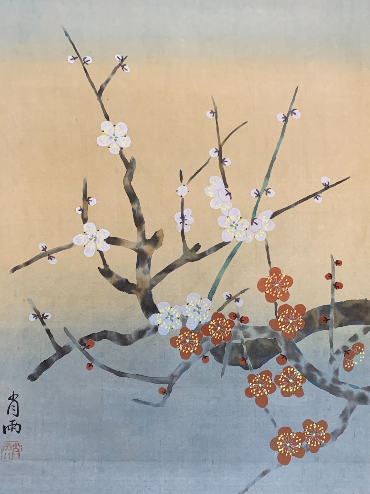 掛け軸】220 肖雨「四季 新春 五幅対」日本画 #茶掛 #掛軸 #古美術