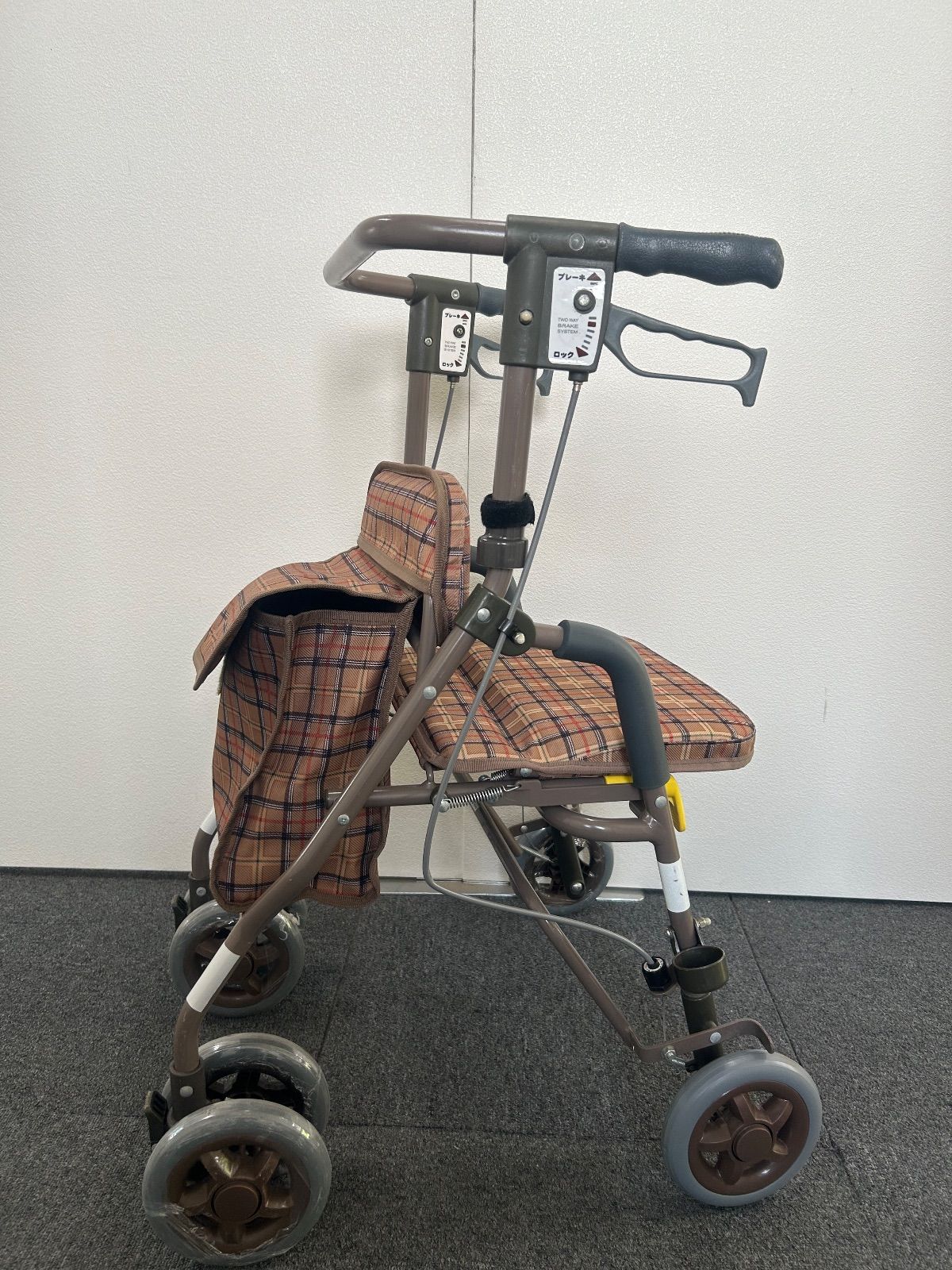 美品】島制作所シンフォニーSP 歩行器 シルバーカー たっぷり収納