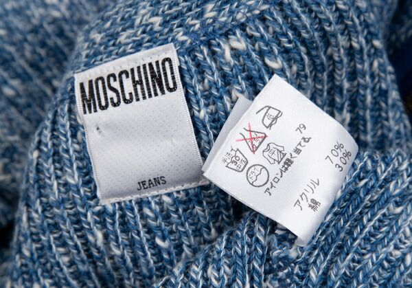 モスキーノ ジーンズMOSCHINO JEANS アクリルコットンジップニット