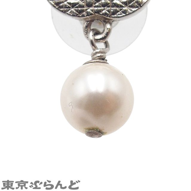 シャネル CHANEL ピアス シルバー メタル フェイクパール ココマーク
