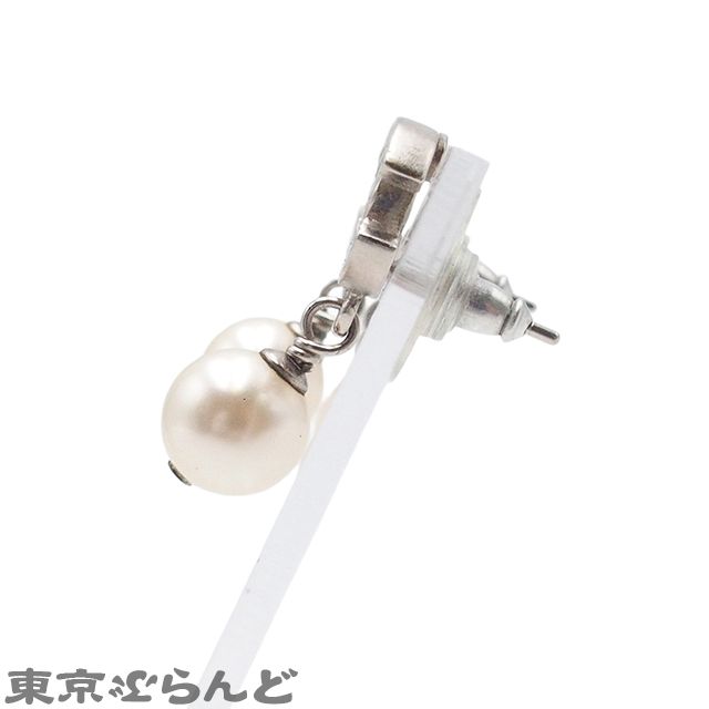 シャネル CHANEL ピアス シルバー メタル フェイクパール ココマーク
