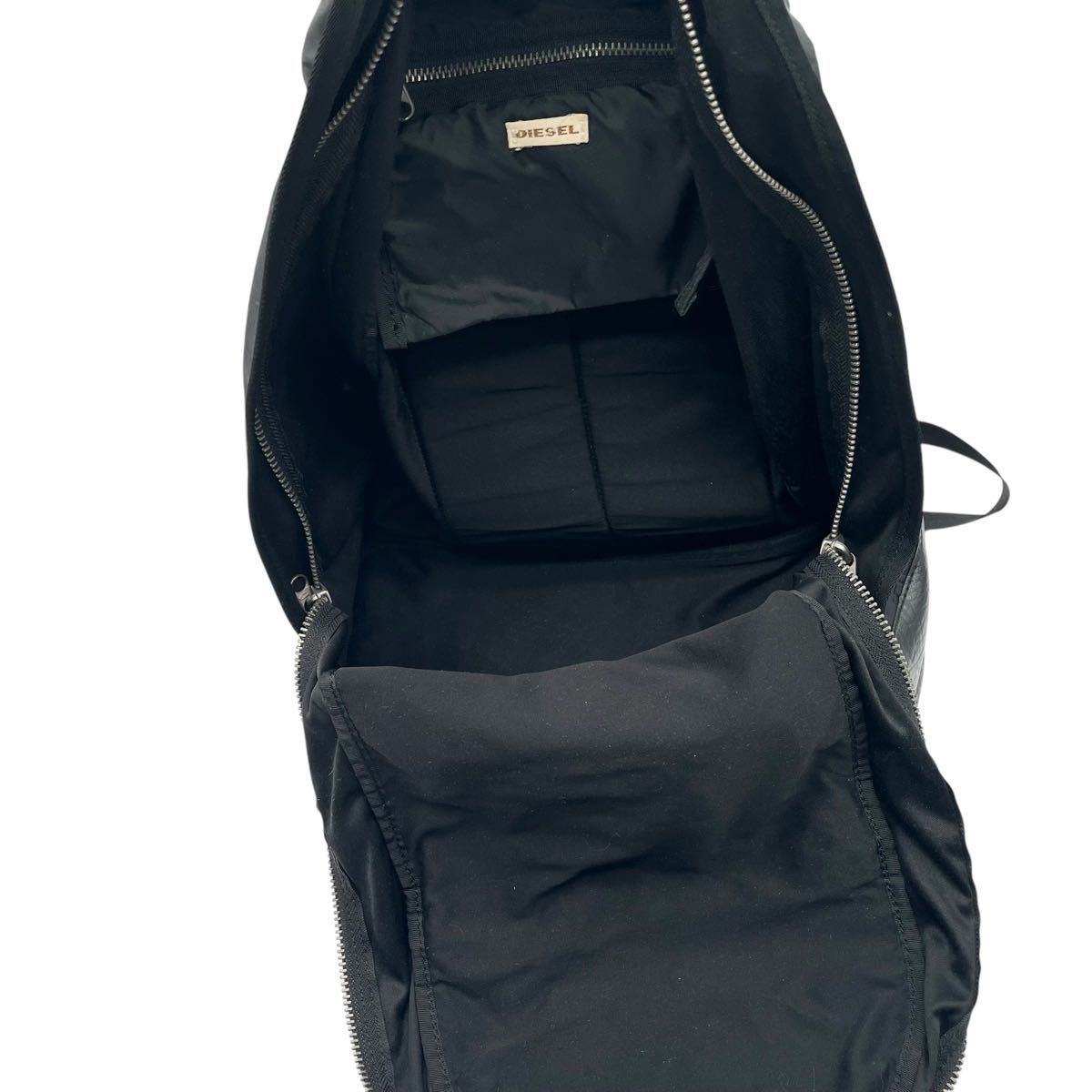 DIESEL ディーゼル ナイロン×レザー リュック ブラック 115