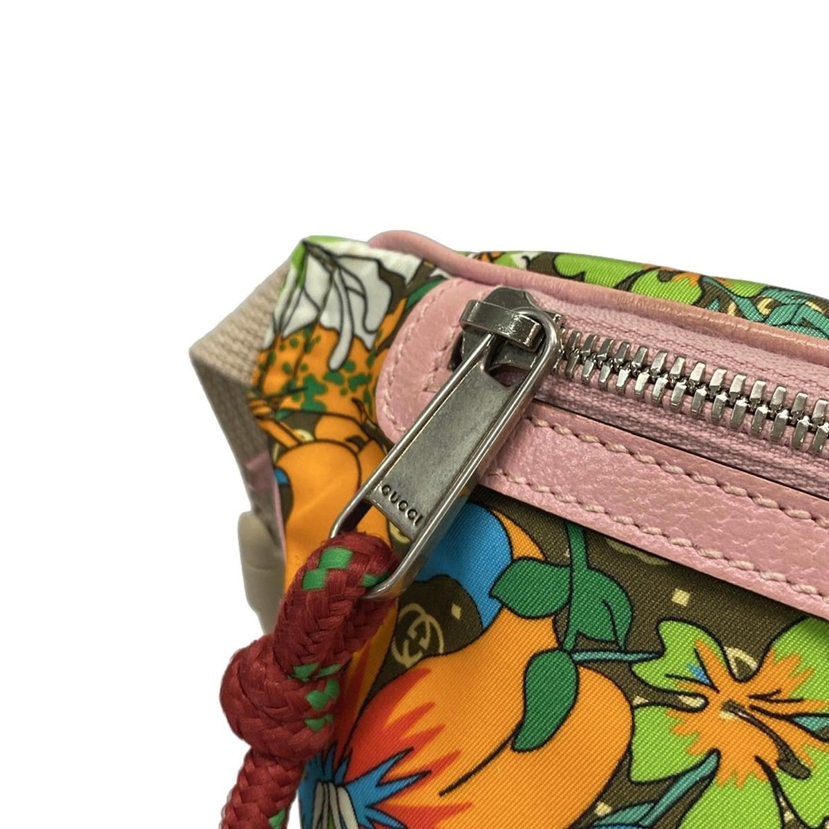 GUCCI(グッチ) ウエストポーチ マイクロGG 650299 カーキ×オレンジ