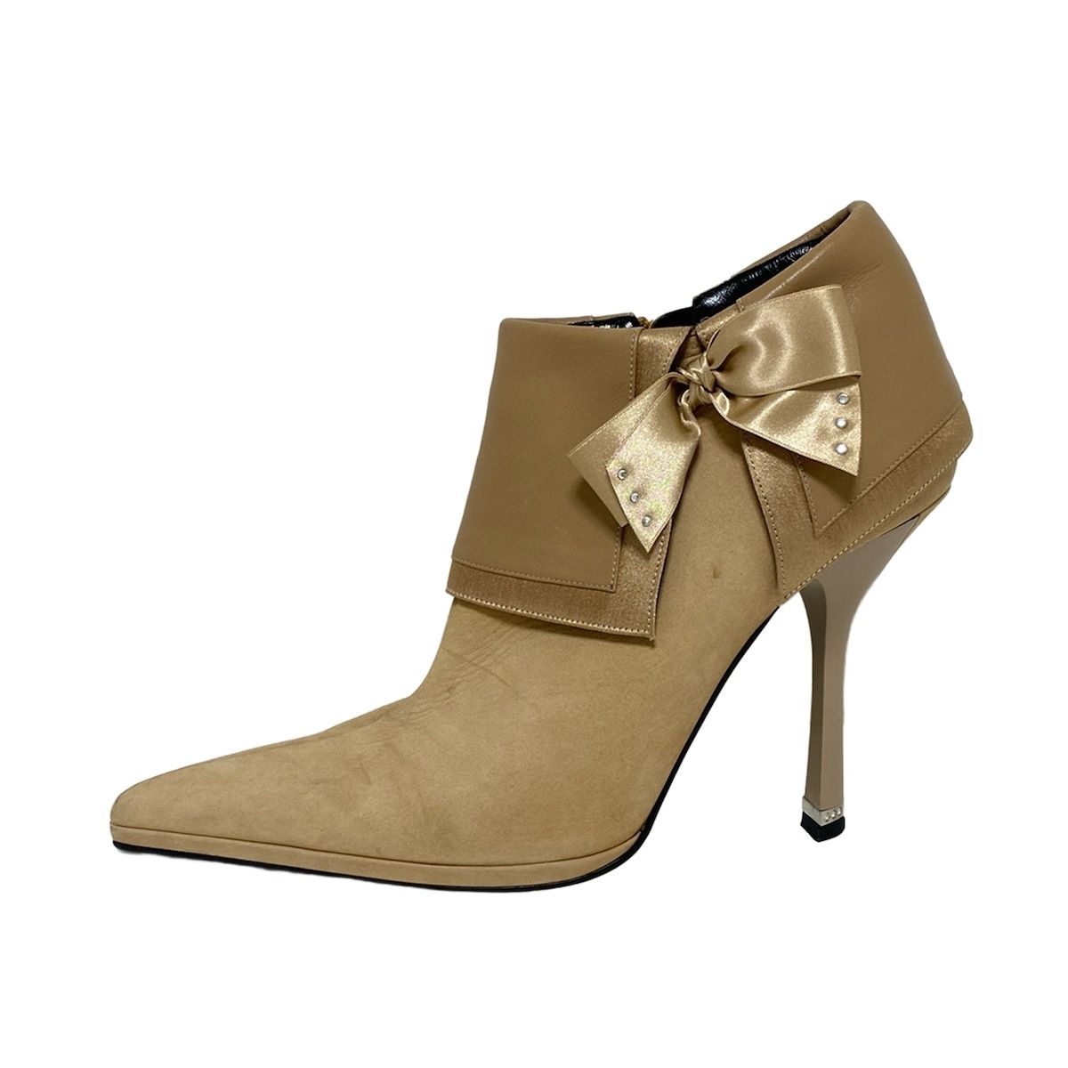 COMEX コメックス ショートブーツ 24 レディース ベージュ ゴールド レザー