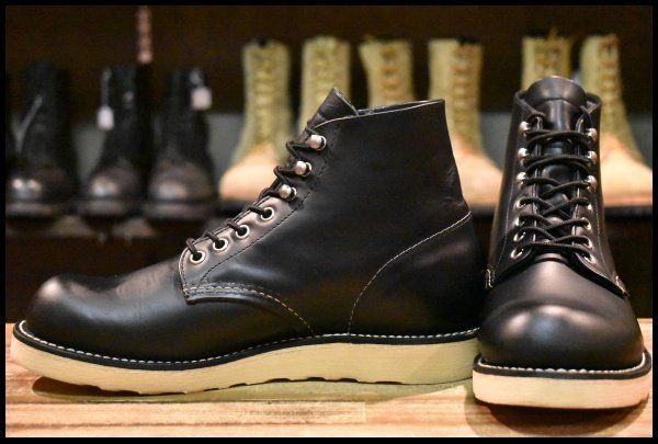 6.5 D 犬タグ復刻 18年 レッドウィング 8165 アイリッシュセッター ブラッククローム プレーントゥ ブーツ redwing FK 384