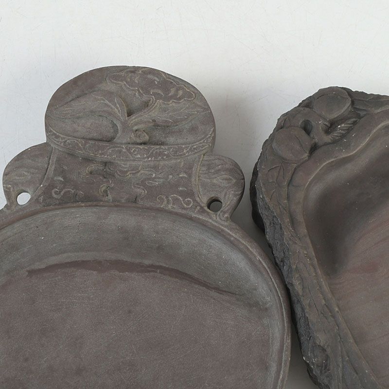 中国 書道具 竹果実刻など 端渓硯 唐木箱付 4点まとめて M S470 - メルカリ