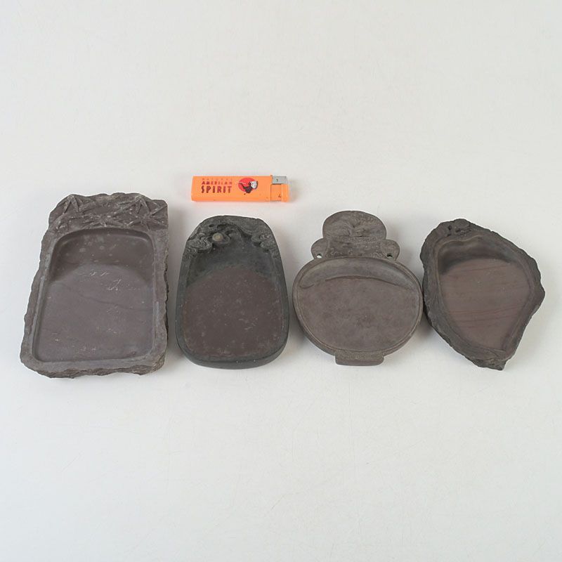 中国 書道具 竹果実刻など 端渓硯 唐木箱付 4点まとめて M S470 - メルカリ