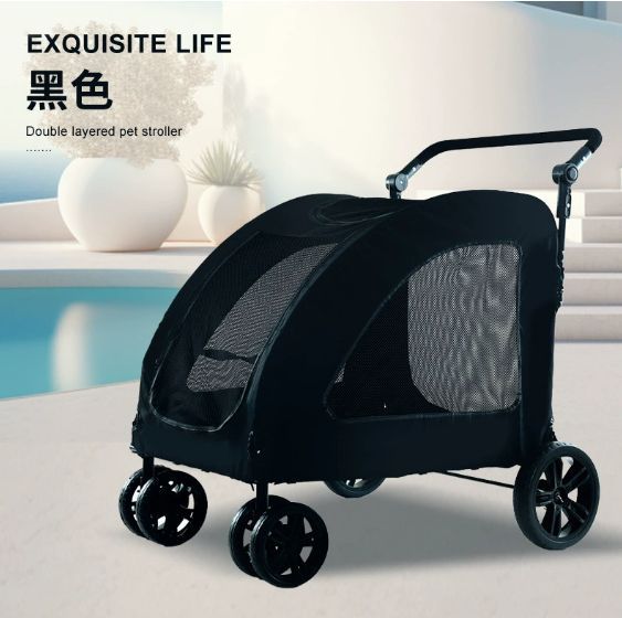 ペットカート 折りたたみ 中型犬 大型犬 猫用 耐荷重55kg 前輪360度