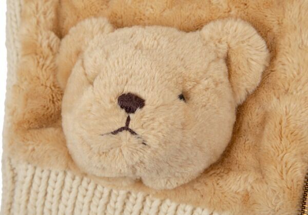 ピンクハウスPINK HOUSE ぬいぐるみ装飾ファー切替ケーブルニット