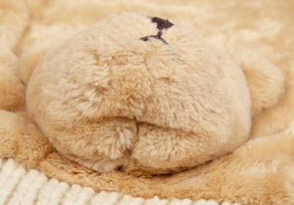 ピンクハウスPINK HOUSE ぬいぐるみ装飾ファー切替ケーブルニット