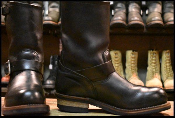 7 5 D 17年 レッドウィング 2268 エンジニア 黒 ブラッククローム スチールトゥ ブーツ redwing FK 388