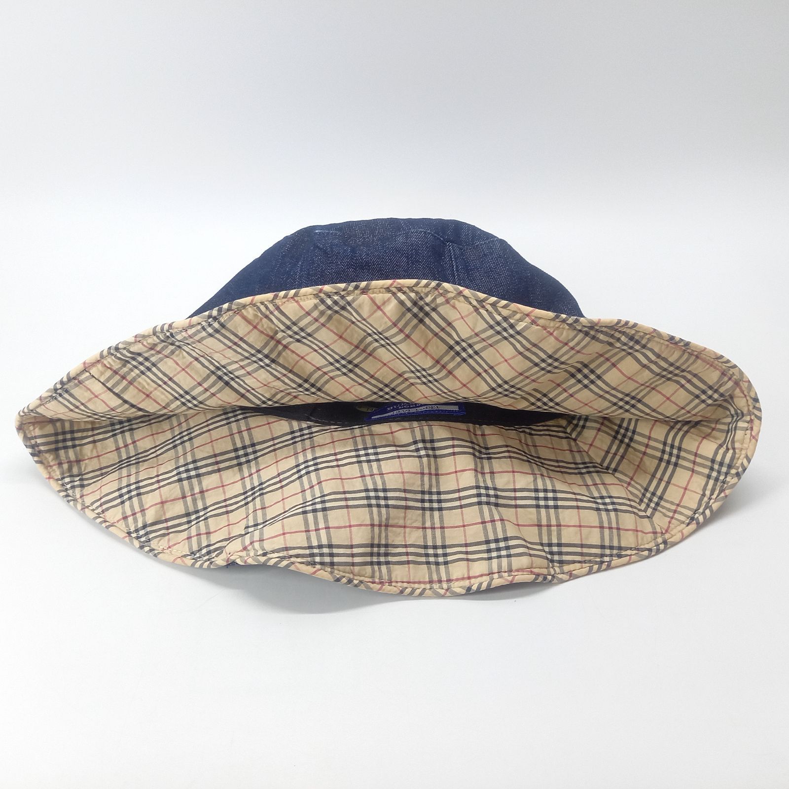 バーバリー ブルーレーベル バケットハット デニム ノバチェック