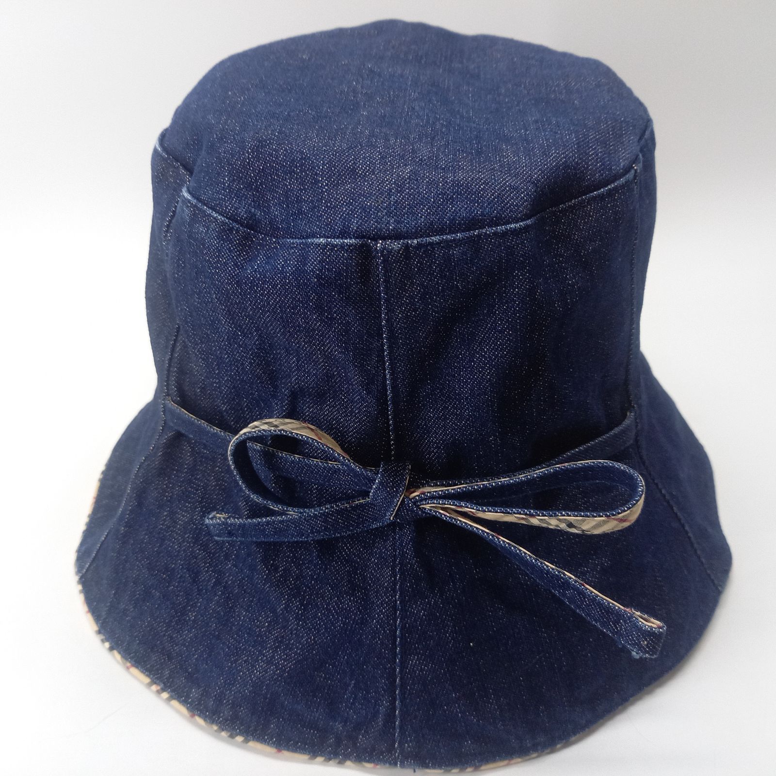 未使用　バーバリーブルーレーベル バケットハット ノバチェック バケハ 帽子 BURBERRY(バーバリー) ノバチェック総柄 ロゴプリント リバーシブル