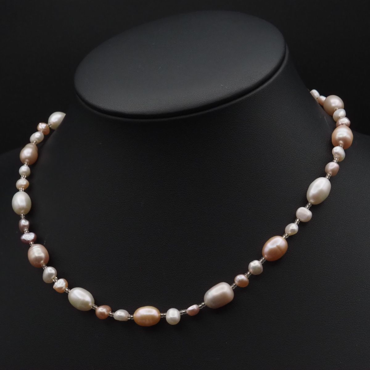 J970 淡水真珠 パール SILVER刻印 ネックレス デザイン シルバー 6月