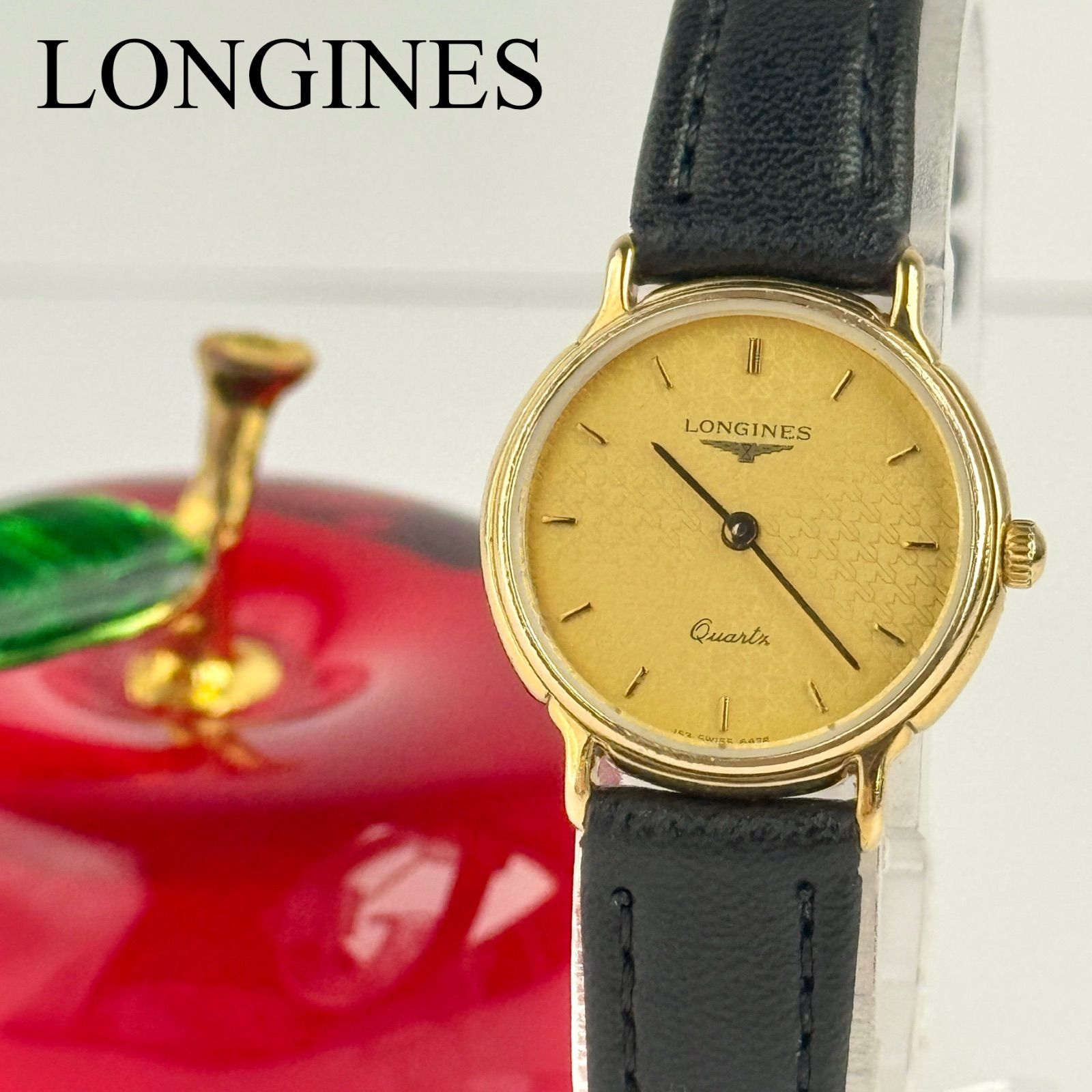 【稼働】LONGINES 腕時計 ゴールド 新品電池 レディース クォーツ ロンジン ゴールド クォーツ 新品ベルト 新品電池 レディース 腕時計