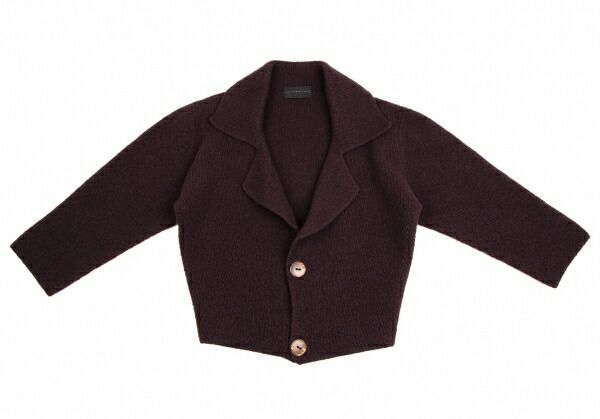 ヨーガンレールJURGEN LEHL ウールデカボタンニットジャケット ワインM