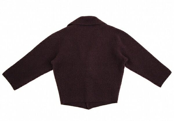 ヨーガンレールJURGEN LEHL ウールデカボタンニットジャケット ワインM