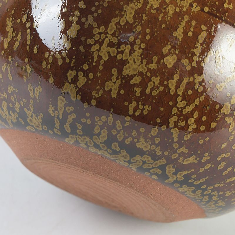 茶道具 平安 笹田仁史作 鉄釉 文殊茶入 仕覆付 共箱 V S474 - メルカリ