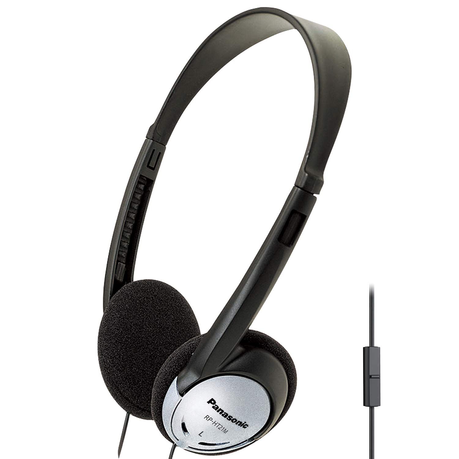 Panasonic (Panasonic) Headphones On-ear Lightweight Earphones with Mic and XBS Bass and Clear, Natural Sound 3.5mm Jack for Cell Phones and Laptops - [On Size Fits All] [On-ear - with Mic.]