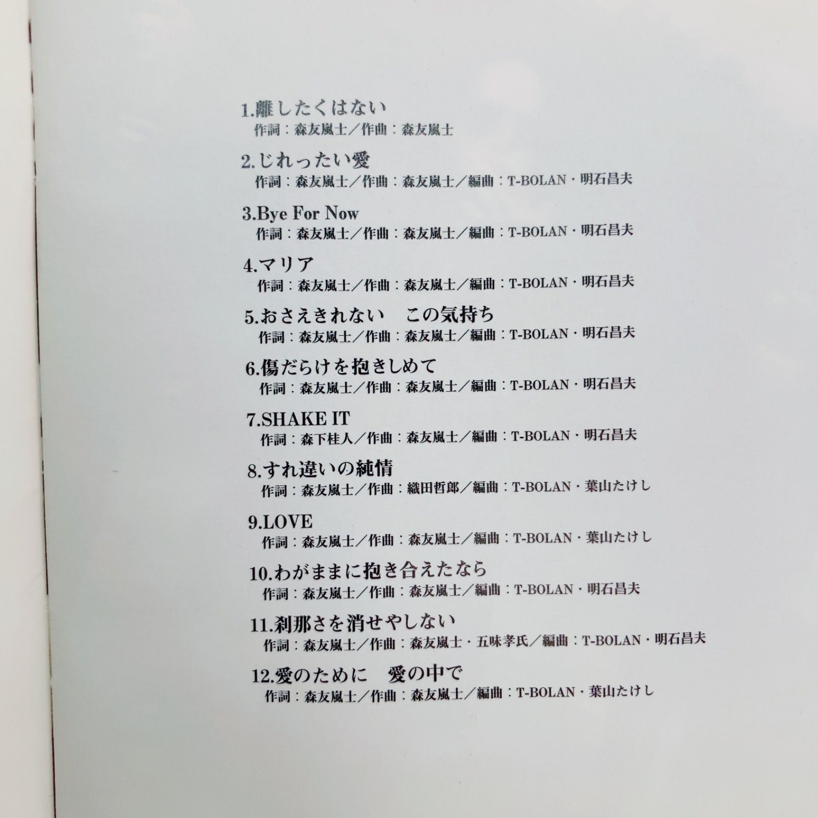 A429 T-BOLAN SINGLES T-BOLAN初のシングル・ベスト・セレクション