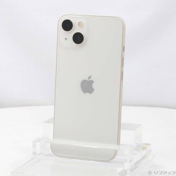 iPhone13 128GB スターライト 美品 (tharu XDさま専用) 中古品〕 iPhone13 128GB スターライト MLND3J／A SIMフリー